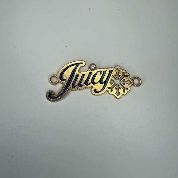 Juicy Couture Vintage Gold Script Crystal Pendant‼️FINAL SALE - Picture 5 of 9